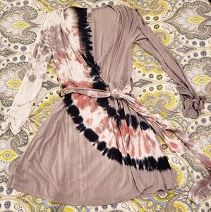 Tie-dye Open Sleeve Dress